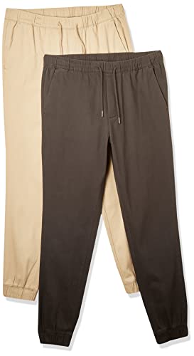 Jack & Jones Herren JPSTGORDON JJDAVE AKM 2PK MP Jogginghose, Crockery/Pack:Black, L von JACK & JONES