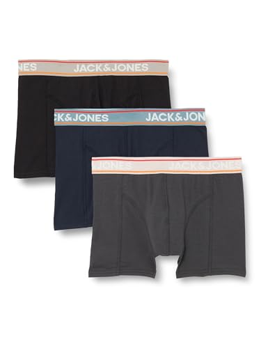 Jack & Jones Herren Jackylo Trunks 3 Pack, Navy Blazer/Asphalt, XXL von JACK & JONES