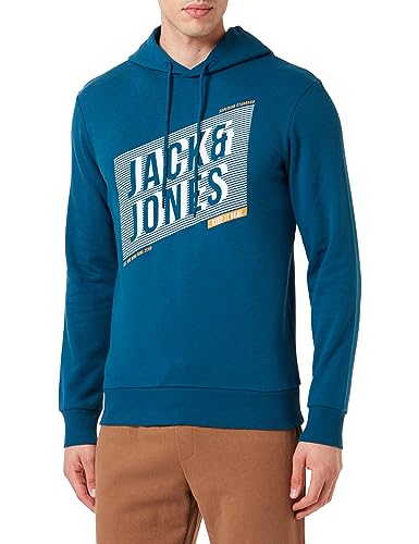 Jack & Jones Herren Jjnet Sweat Hooded Sweatshirt, Sailor Blue, L von JACK & JONES