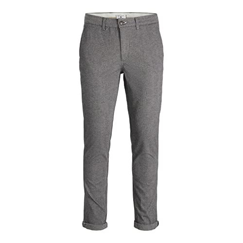 JACK & JONES Herren Chino Hose JPSTMARCO JJFURY - Slim Fit Braun Grau Beige, Größe:34W / 36L, Farbvariante:Drizzle 12206198 von JACK & JONES