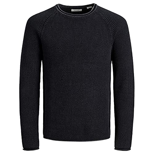 Jack & Jones JJMAX Knit Crew Neck Pullover für Herren, schwarz, Medium von JACK & JONES