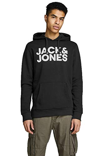 Jack & Jones Jjecorp Noos Logo-Kapuzenpullover für Herren, Schwarz (Black Detail: Reg Fit 19), XXL von JACK & JONES