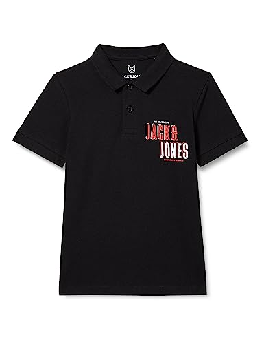 JACK & JONES JUNIOR Jungen JCOCOAST Polo SS FST JNR Poloshirt, Black, 128 von JACK & JONES