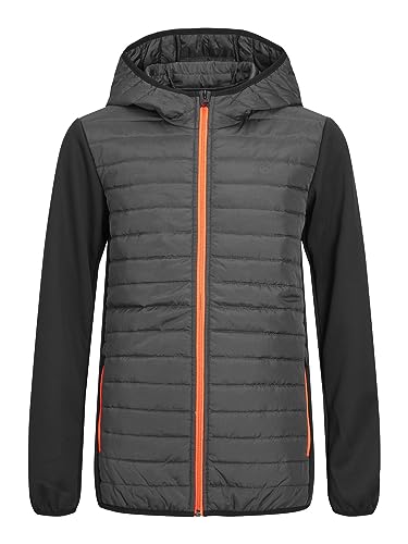 JACK & JONES JUNIOR Jungen JJEMULTI Quilted Jacket NOOS JNR Steppjacke, Asphalt/Detail:Black Sleeves, 128 von JACK & JONES