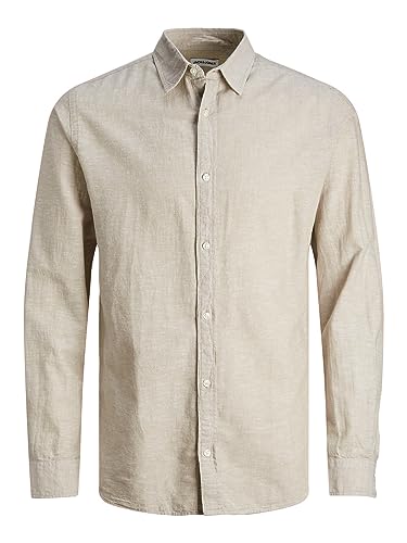 Jack & Jones Linen Casual Hemd Herren - L von JACK & JONES