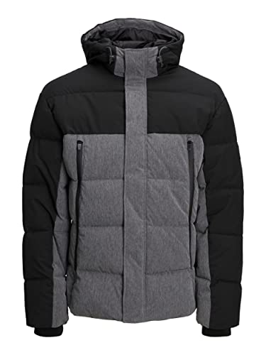 Jack & Jones Men's JCOFRIDAY Puffer Jacket, Black, XXL von JACK & JONES