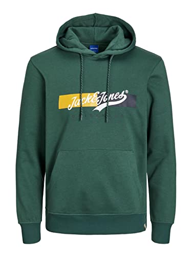 Jack & Jones Men's JORBECKS Sweat Hood Hooded Sweatshirt, Trekking Green, XL von JACK & JONES