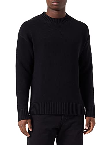 Jack & Jones Men's JORCARTER Knit Crew Neck BLK Pullover Sweater, Black, M von JACK & JONES