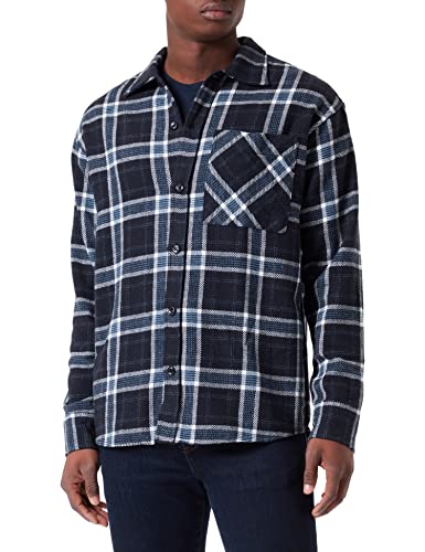 Jack & Jones Men's JORDENNIS Check Becks Relaxed LS Shirt, Navy Blazer, XL von JACK & JONES