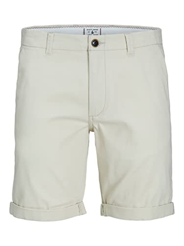 Jack & Jones Men's JPSTDAVE JJCHINO AKM Chino Shorts, Moonbeam, L von JACK & JONES