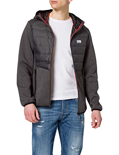 JACK & JONES Herren Übergangsjacke JCOToby Hybrid mit Kapuze 12184739 Black S von JACK & JONES