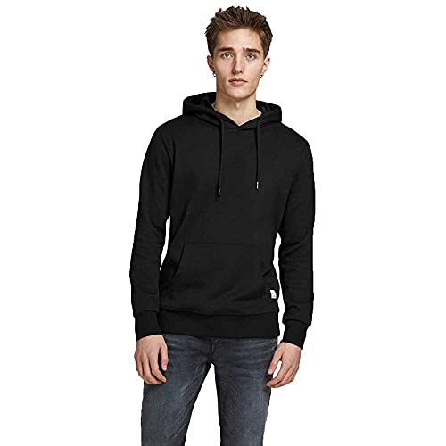 JACK & JONES Herren Jjebasic Noos Hooded Sweatshirt, Schwarz, XXL EU von JACK & JONES