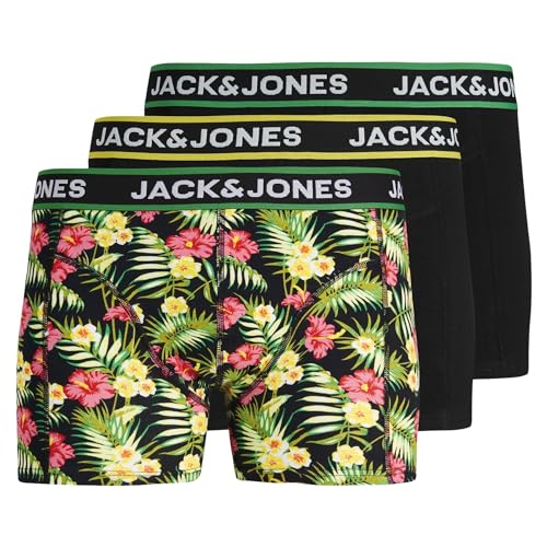 Jack & Jones Pink Flowers Trunk Boxershorts Jungen (3-pack) - 128 von JACK & JONES