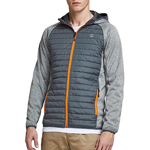 Jack & Jones Herren Jjemulti Quilted Jacket Ps Noos gesteppt, Grey Melange /, 3XL Große Größen von JACK & JONES