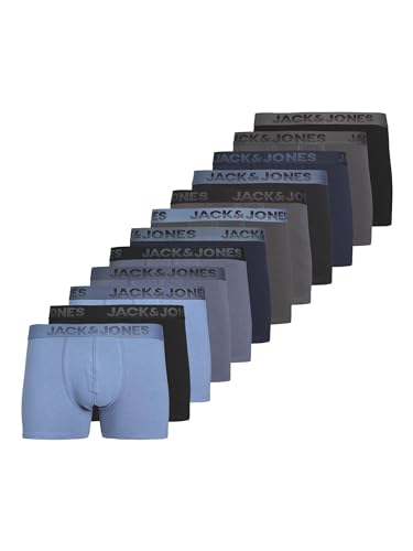 Jack & Jones Shade Solid Trunk Boxershorts Herren (12-pack) - S von JACK & JONES
