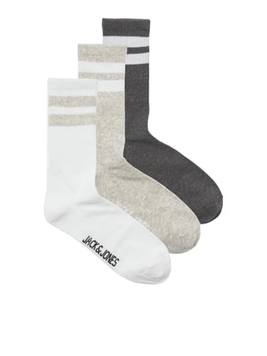 JACK & JONES JACTRAVIS TENNIS SOCK 3 PACK NOOS, Grau, Einheitsgröße von JACK & JONES