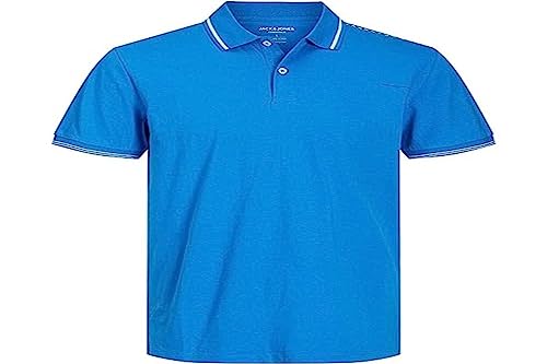 Jacke&Jones Herren Poloshirt JJESTAR ROOF Polo SS NOOS (as3, Alpha, m, Regular, Regular, French Blue) von JACK & JONES