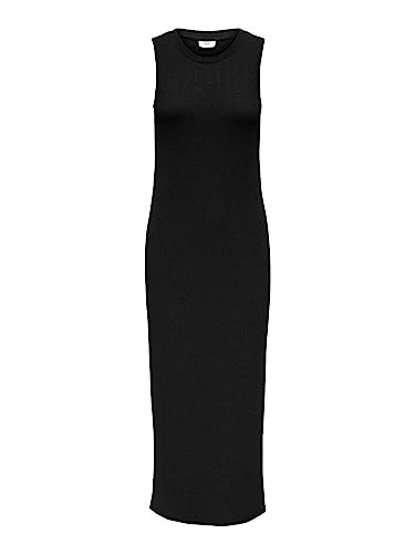 JdY Damen Long Kleid Stretch ohne Ärmel Lockeres Langes Bodycon Dress Einteiler JDYTONSY, Farben:Schwarz-2, Größe:L von JACK & JONES