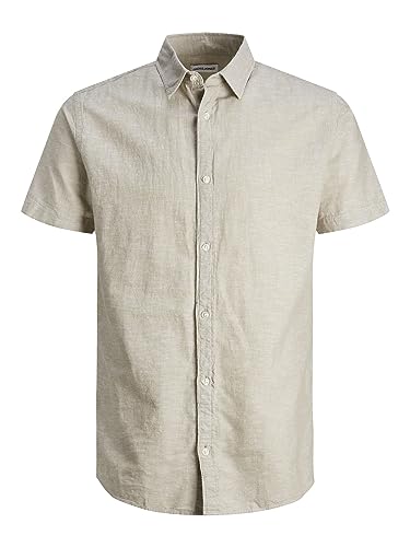 Jack & Jones Jungen Hemd Jjelinen Ss Sn Jnr 12248938,Crockery,140 von JACK & JONES