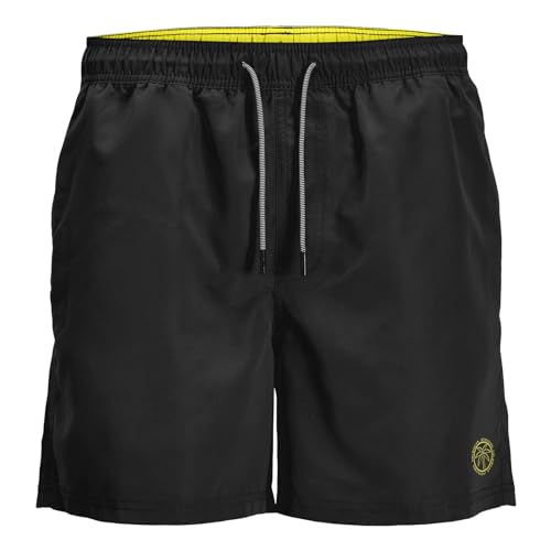 JACK & JONES Herren Badehose Badeshort JPSTFIJI JJSWIM SOLID S M L XL XXL, Größe:L, Farbe:Black SOLID 12225961 von JACK & JONES