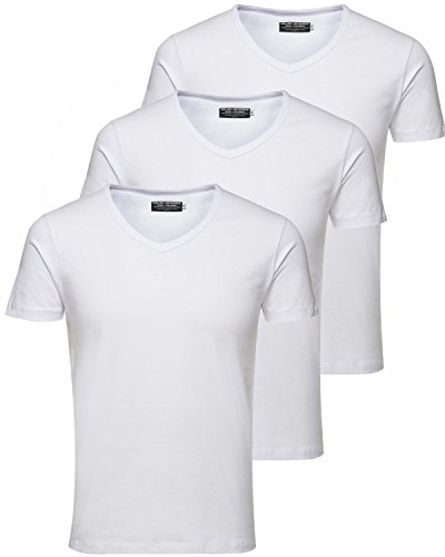 T-Shirt Herren (M, 3er Pack Weiß) von JACK & JONES