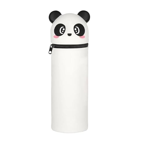 JACKANNA Silikon-Pennal – Kreatives, dehnbares Federmäppchen für Schüler, als Stiftehalter & stylisches Etui – Süßes Schul-Zubehör aus weichem Silikon für Kinder & Erwachsene (Errötender Panda) von JACKANNA