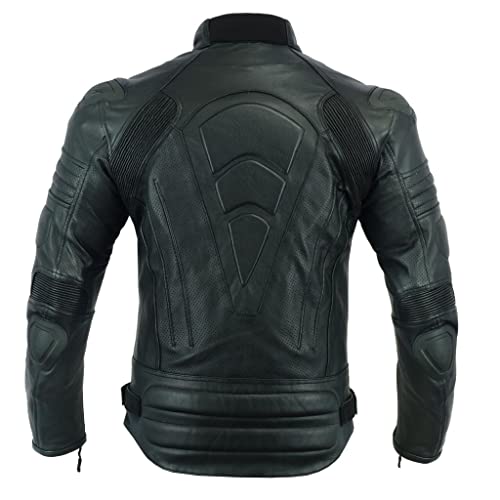 JACKET4U MBJ-22AIR Motorradjacke für Herren, perforiert, gepanzert mit externen Rüstungen, Schwarz , XXXL von JACKET4U