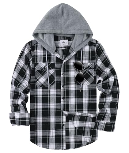 JACKETOWN Flanellhemd Herren Hemd Kariertes Hemd Mit Kapuze Hemdjacke Hemd Herren Langarm Regular Fit Karohemd Holzfällerhemd Baumwolle Kuscheliges Freizeithemden Mit Brusttasche M-3xl JACKETOWN Flanellhemd Herren Hemd Kariertes Hemd Mit Kapuze Hemdjacke Hemd Herren Langarm Regular Fit Karohemd Holzfällerhemd Baumwolle Kuscheliges Freizeithemden Mit Brusttasche M-3xl von JACKETOWN
