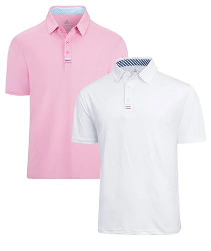JACKETOWN Poloshirts Herren Polo Set Atmungsaktive Golf Poloshirts Schnelltrocknend Polo Männer Sport Streifendesign Poloshirts Kurzarm Sommer Polo Hemd Activewear Poloshirt 2er Pack JACKETOWN Poloshirts Herren Polo Set Atmungsaktive Golf Poloshirts Schnelltrocknend Polo Männer Sport Streifendesign Poloshirts Kurzarm Sommer Polo Hemd Activewear Poloshirt 2er Pack von JACKETOWN