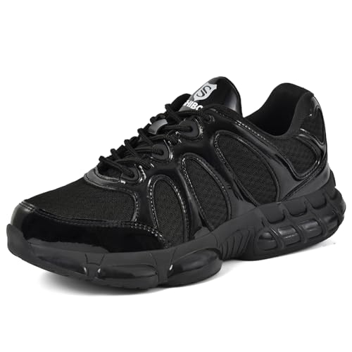 JACKSHIBO Arbeitsschuhe Herren Arbeitsschutzschuhe Leicht Sicherheitsschuhe Stahlkappenschuhe Atmungsaktiv mit Stahlkappe Schwarz, 44EU JACKSHIBO Arbeitsschuhe Herren Arbeitsschutzschuhe Leicht Sicherheitsschuhe Stahlkappenschuhe Atmungsaktiv mit Stahlkappe Schwarz, 44EU von JACKSHIBO