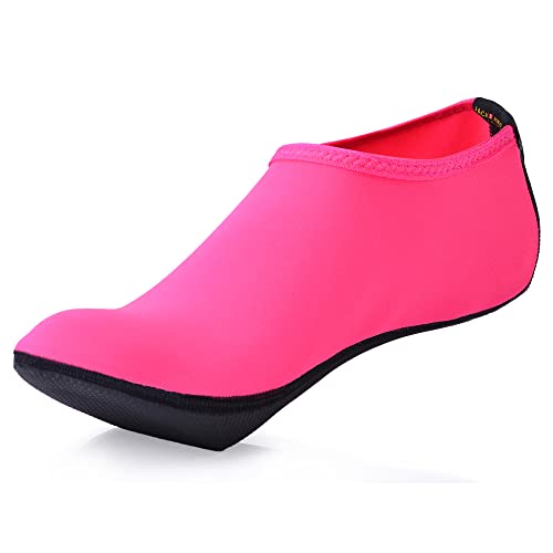 JACKSHIBO Schwimmschuhe Damen Barfussschuhe Barfußschuhe Herren Badeschuhe Wasserschuhe Strandschuhe Surfschuhe Aquaschuhe. Rose3 37/38 EU M von JACKSHIBO