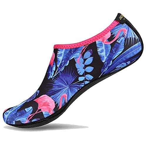 JACKSHIBO Schwimmschuhe Damen Barfussschuhe Barfußschuhe Herren Badeschuhe Wasserschuhe Strandschuhe Surfschuhe Aquaschuhe. 19 Flamingo 35/36 EU S von JACKSHIBO