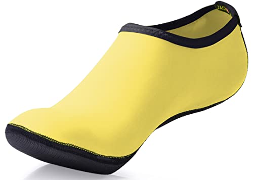 JACKSHIBO Schwimmschuhe Damen Barfussschuhe Barfußschuhe Herren Badeschuhe Wasserschuhe Strandschuhe Surfschuhe Aquaschuhe,056 Yellow 35/36 EU S von JACKSHIBO