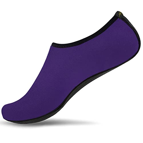 JACKSHIBO Schwimmschuhe Damen Barfussschuhe Barfußschuhe Herren Badeschuhe Wasserschuhe Strandschuhe Surfschuhe Aquaschuhe 28 Violett 37/38 EU M von JACKSHIBO