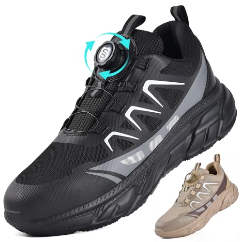 JACKSHIBO Sicherheitsschuhe Arbeitsschuhe Herren Damen Leicht Sportlich Stahlkappenschuhe Atmungsaktiv mit Stahlkappe JACKSHIBO Sicherheitsschuhe Arbeitsschuhe Herren Damen Leicht Sportlich Stahlkappenschuhe Atmungsaktiv mit Stahlkappe von JACKSHIBO