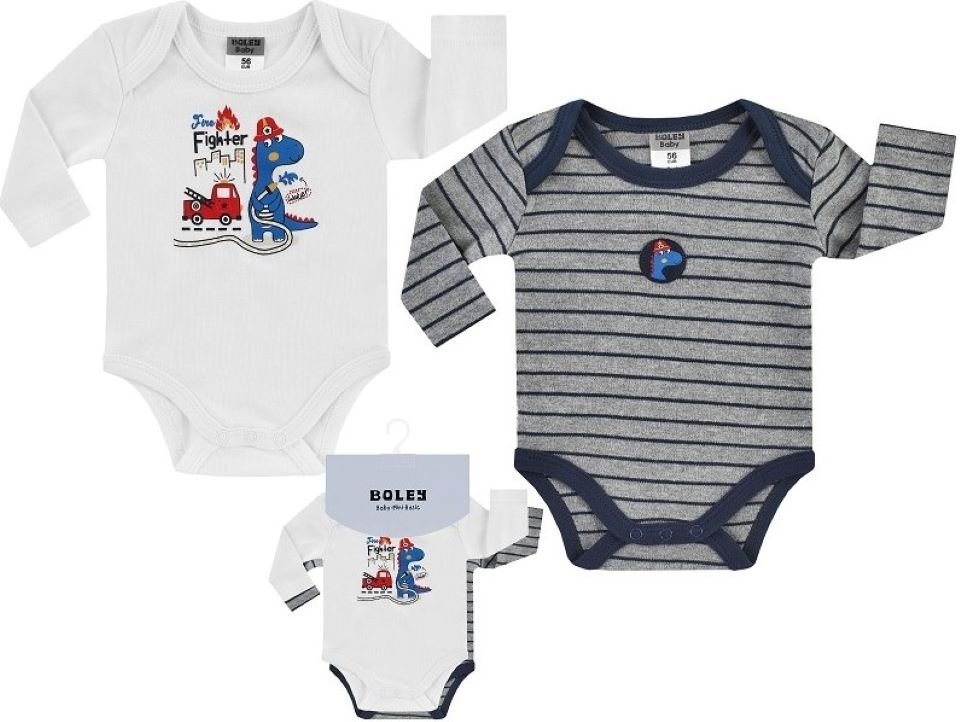 JACKY Langarmbody Baby-Body Junge (Set, 2er-Pack) mit niedlichem Print von JACKY