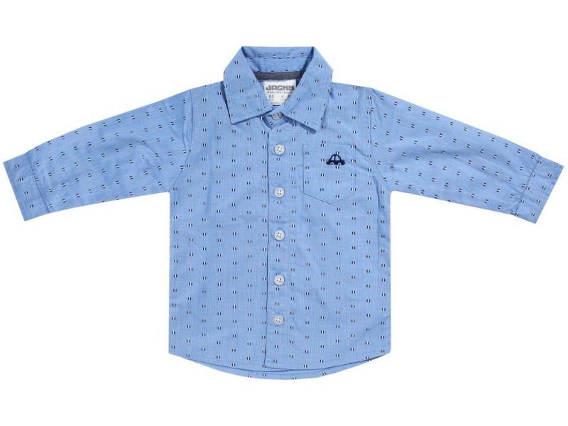 JACKY Langarmhemd Jacky HEMD LANGARM CLASSIC BOYS Blau und Grau(1312520) von JACKY