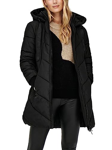 JDY Damen Jdyskylar Padded Hood Jacket Otw Noos, Schwarz, XS von JdY