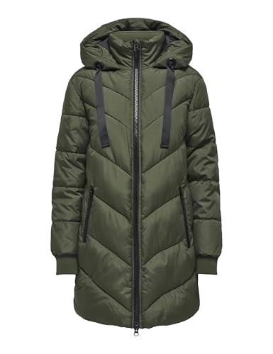 JDY Damen Jdyskylar Padded Hood Jacket Otw Noos, Forest Night, XS von JdY