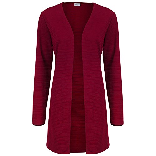 JACQUELINE de YONG Damen Sweat Cardigan, Farbe:Bordeaux;Größe:S von JACQUELINE de YONG