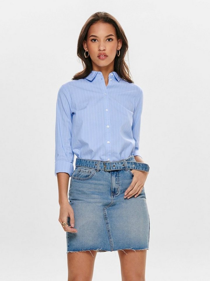 JACQUELINE de YONG Blusenshirt Business Basic Hemd Bluse JDYMIO (1-tlg) 4189 in Blau von JACQUELINE de YONG