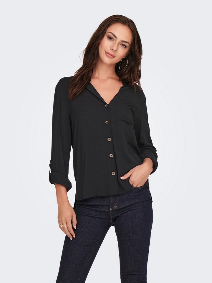JACQUELINE de YONG Blusenshirt mit Hemdkragen locker geschnitten langarm JDYLAUREL LIFE L/S SHIRT WVN DIA von JACQUELINE de YONG