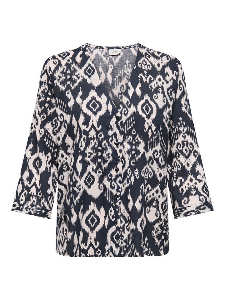 JACQUELINE de YONG Blusenshirt Designmuster mit V-Ausschnitt und Drei-Viertel-Ärmeln JDYTIGER CAPOTE 3/4 TOP WVN von JACQUELINE de YONG