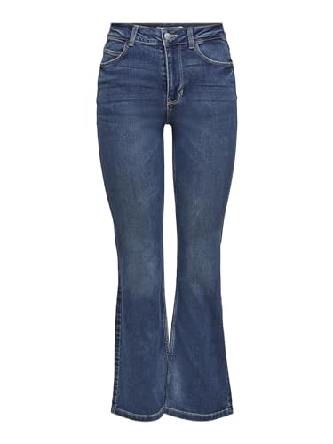 JACQUELINE de YONG Damen Jdynwflora Neela Life Hw Flr Mb01 Dnm No Jeans, Medium Blue Denim, 29W / 30L EU von JACQUELINE de YONG