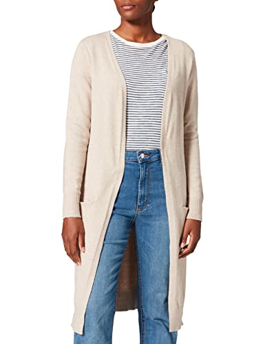 Jacqueline de Yong NOS Damen Jdymarco L/S Long Cardigan Knt Noos Strickjacke, Beige (Beige Detail: Melange), M EU von JACQUELINE de YONG