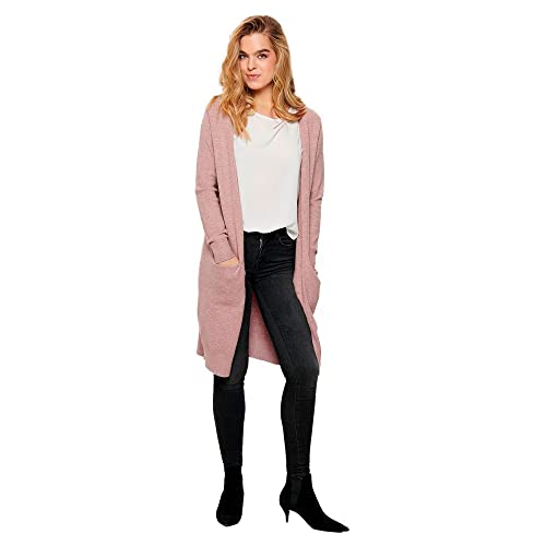 JDY Damen Jdymarco L/S Long Cardigan Knt Noos, Rosa (Woodrose Woodrose), XS von JdY