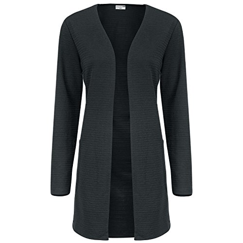 JACQUELINE de YONG Damen Sweat Cardigan, Farbe:dunkelgrau;Größe:M von JACQUELINE de YONG