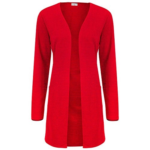 JACQUELINE de YONG Damen Sweat Cardigan, Farbe:rot;Größe:XS von JACQUELINE de YONG