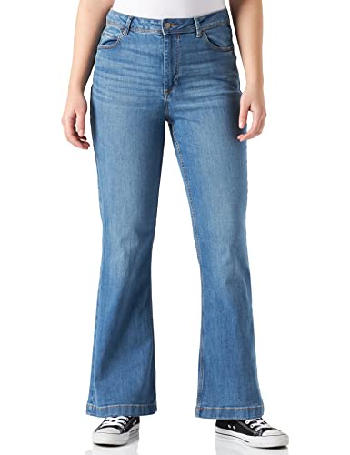 JDY Damen Jdyflora Flared High Mb Noos Dnm, Medium Blue Denim, 31W / 32L von JdY