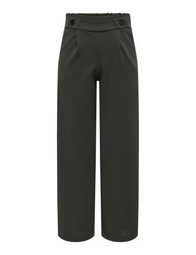 JdY Damen Marlene Hose Weit Geschnitten Schlupf Stoffhose GEGGO New Long Culotte Flare Pants, Farben:Grün-3, Größe:XL / 30L von JDY